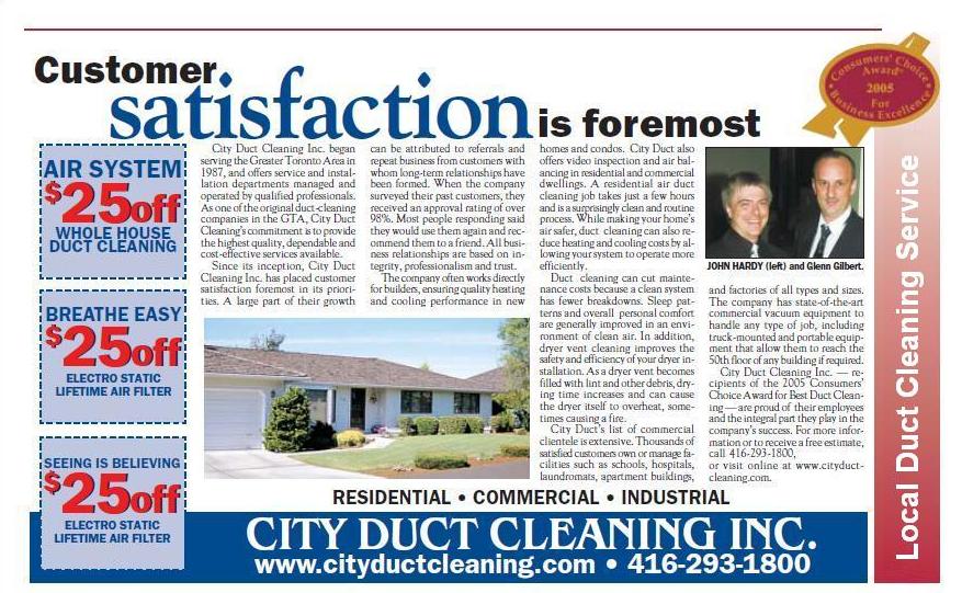 Duct Cleaning Editorial 2005